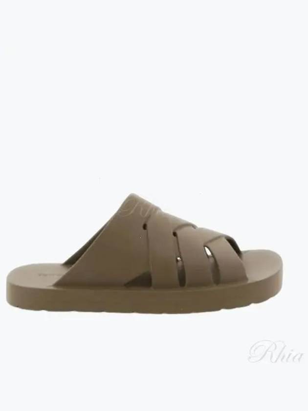 Flintston Intrecciato Matte Rubber Sandals Solid - BOTTEGA VENETA - BALAAN 2