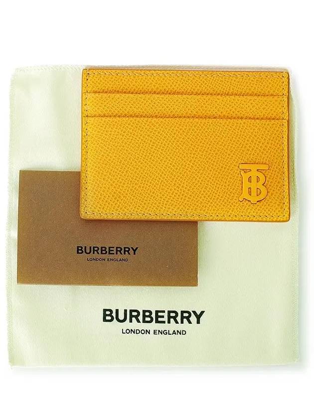 TB Grainy Leather Card Wallet Marigold - BURBERRY - BALAAN 5