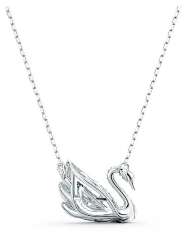 Iconic Swan Pendant Necklace White Silver - SWAROVSKI - BALAAN 6