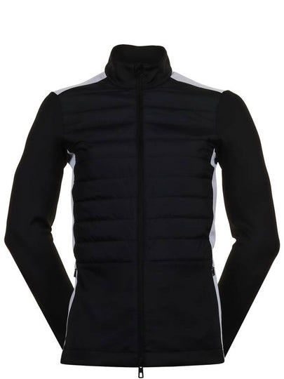 Delano Hybrid Mid Layer Padded Jacket Black White - J.LINDEBERG - BALAAN 2