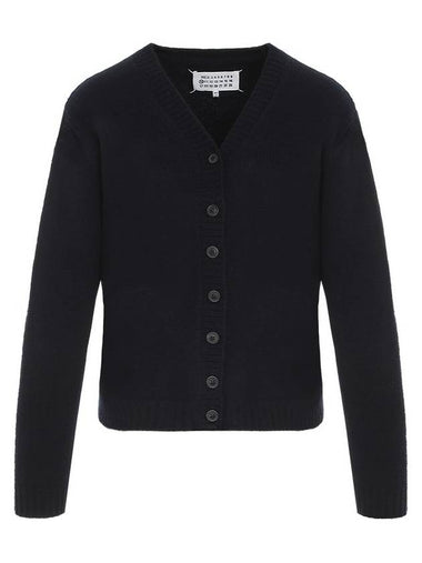 4 Stitch Lambswool Cardigan Navy - MAISON MARGIELA - BALAAN 1