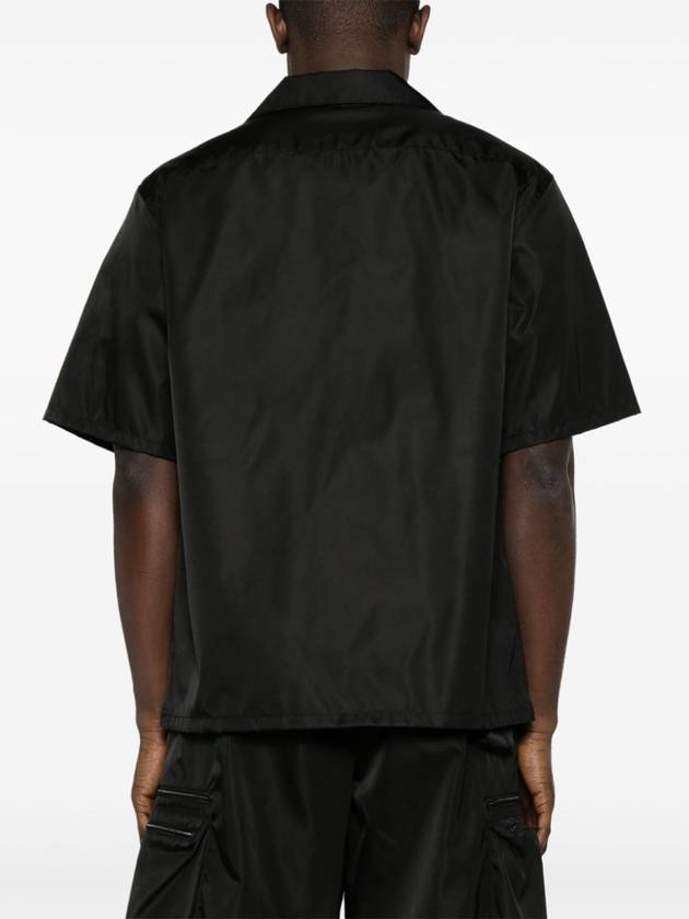 Short Sleeved Re Nylon Shirt Black - PRADA - BALAAN 3