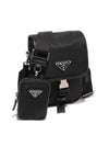 Re-Nylon Saffiano Mini Cross Bag Black - PRADA - BALAAN 1