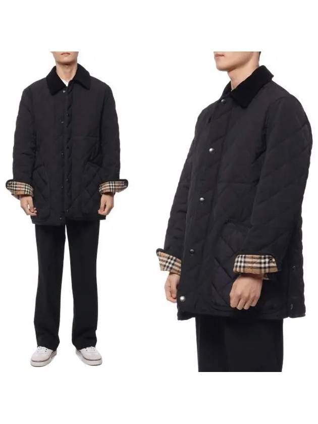 Quilted Thermoregulated Barn Jacket Black - BURBERRY - BALAAN 2