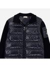 padded wool cardigan navy blue 23FW - MONCLER - BALAAN 6