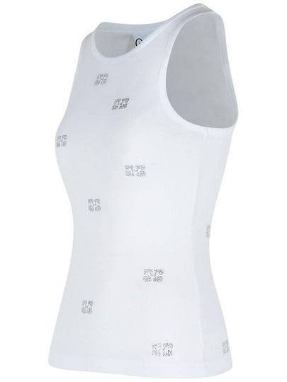 Ganni White Cotton Tank Top - GANNI - BALAAN 2