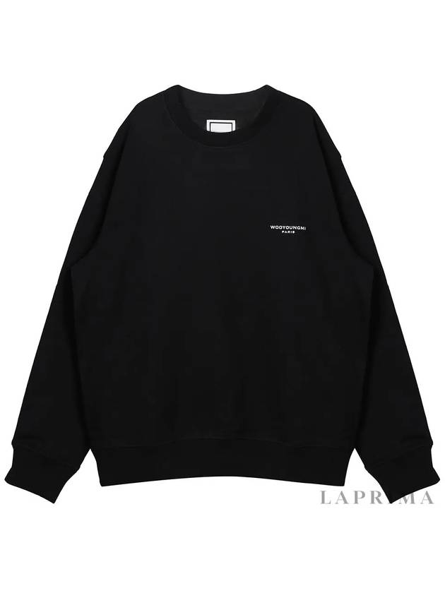 Square Label Sweatshirt Black W233TS21715B - WOOYOUNGMI - BALAAN 2