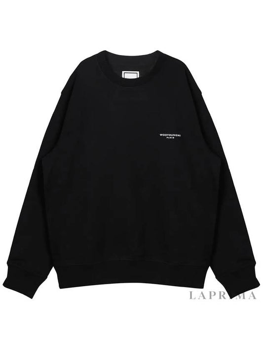 Square Label Sweatshirt Black W233TS21715B - WOOYOUNGMI - BALAAN 2