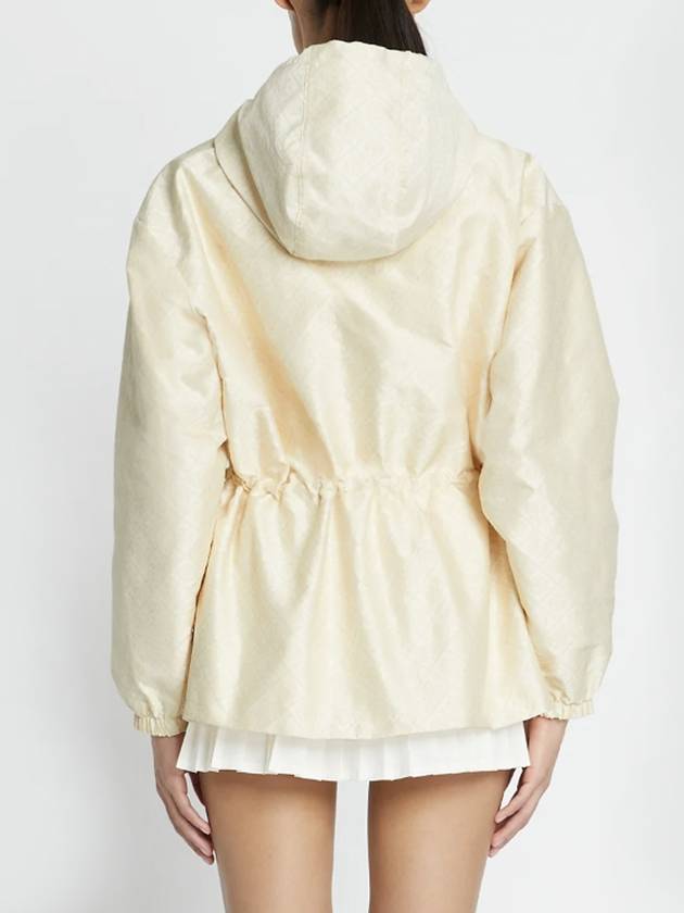 T Monogram Jacquard Anorak Ivory - TORY BURCH - BALAAN 3