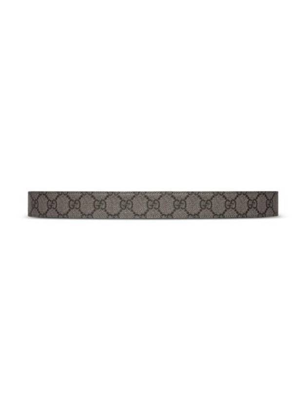 Square Buckle Reversible Belt Grey - GUCCI - BALAAN 4