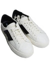 Double Buckle Leather Low-Top Sneakers White - SANTONI - BALAAN 3