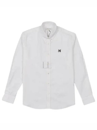 Fox Head Patch Button Down Long Sleeve Shirt White - MAISON KITSUNE - BALAAN 2