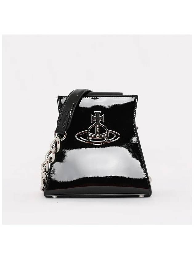 Logo Patent Leather Tote Bag Black - VIVIENNE WESTWOOD - BALAAN 3