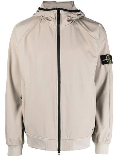 Soft Shell R Technology Nylon Hood Jacket Grey - STONE ISLAND - BALAAN 1