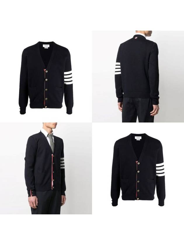 Milano Stitch 4 Bar Cardigan Navy - THOM BROWNE - BALAAN 6