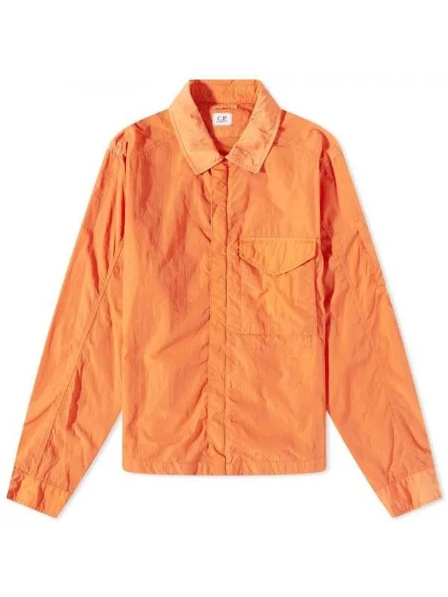 Men's Chrome R Over Shirt Zip Up Jacket Orange - CP COMPANY - BALAAN 1