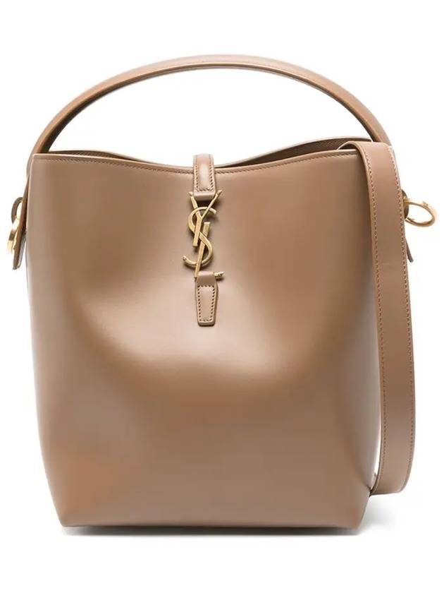 Le 37 Leather Bucket Bag Brown - SAINT LAURENT - BALAAN 2