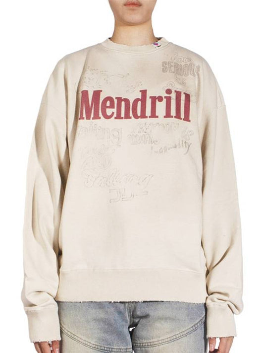 Mendrill x GS Distressed Sweatshirt W C10PO502 WHITE - MAISON MIHARA YASUHIRO - BALAAN 1