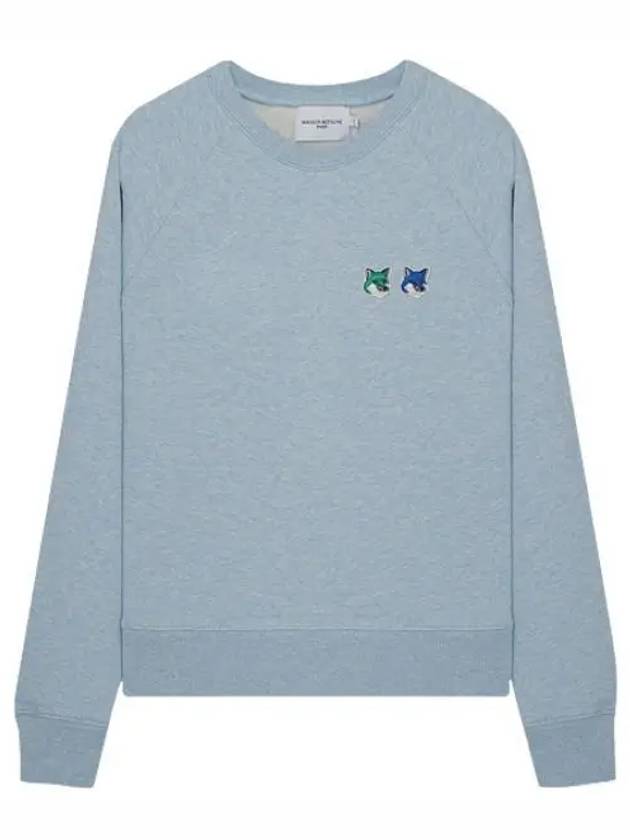 Double Monochrome Foxhead Adjusted Sweatshirt Women - MAISON KITSUNE - BALAAN 1