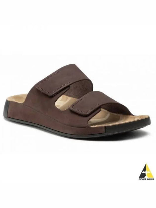 2nd Cozmo Leather Slippers Brown - ECCO - BALAAN 2
