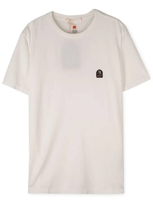 Men's Logo Patch Short Sleeve T-Shirt White - PARAJUMPERS - BALAAN 2