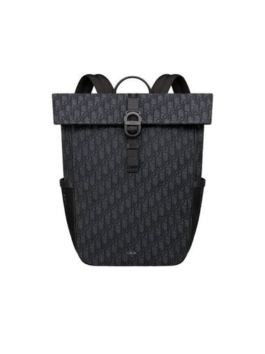 8 Roll Top Oblique Jacquard Backpack Black - DIOR - BALAAN 1