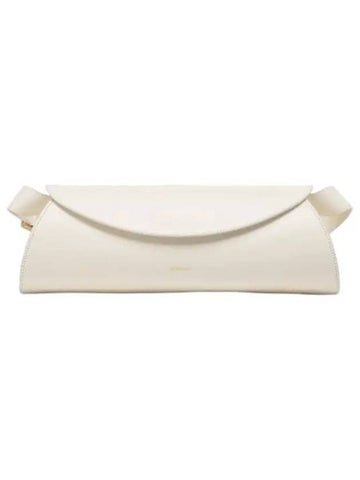 Medium Canolo Shoulder Bag White - JIL SANDER - BALAAN 1