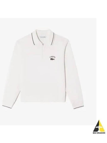 Women s CP Chouli Collar Half Zip Up OFFWHITE Off White - LACOSTE - BALAAN 1