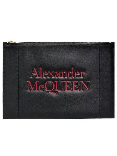 Signature Zipper Pouch Clutch Bag Black - ALEXANDER MCQUEEN - BALAAN 2