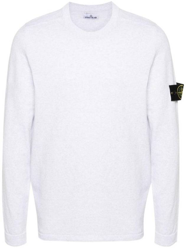 Raw Hand Cotton Crewneck Knit Top White - STONE ISLAND - BALAAN 1