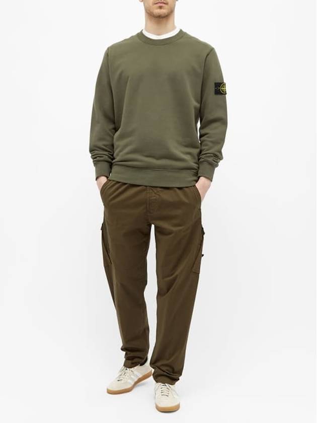 Wappen Patch Crewneck Sweatshirt Dark Green - STONE ISLAND - BALAAN 6