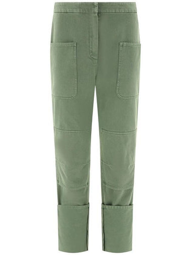 Pacella straight pants sage green - MAX MARA - BALAAN 1