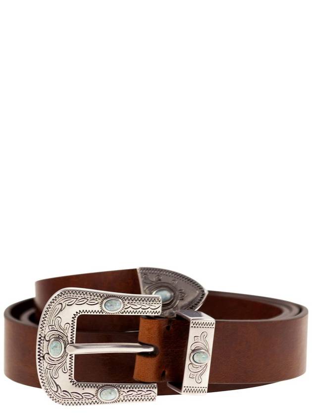 leather belt MAUDU264 C8028 BROWN - BRUNELLO CUCINELLI - BALAAN 2