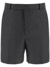 Twill Low Rise Color Mini Shorts Dark Grey - THOM BROWNE - BALAAN 2