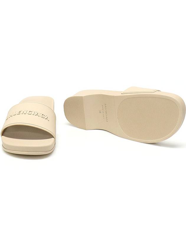 Balenciaga 707094 Sand Beige Rubber Pool Clog Slides Women s Sandals 38 - BALENCIAGA - BALAAN 6