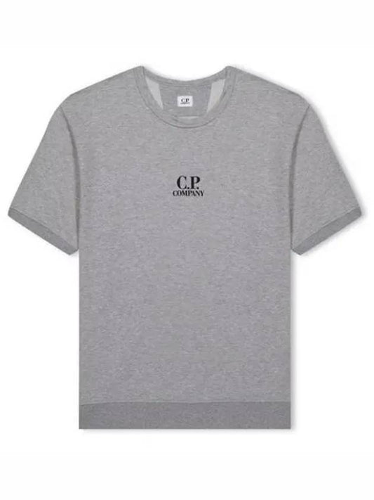 Men's Logo Print Crew Neck Cotton Short Sleeve T-Shirt Grey - CP COMPANY - BALAAN 2