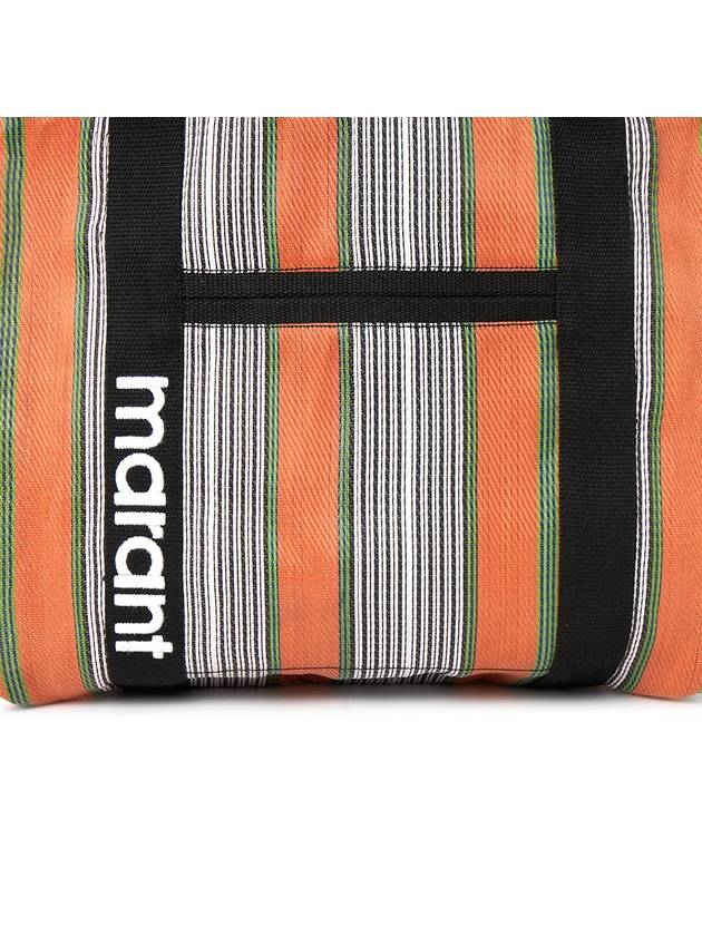 Darwen Striped Nylon Tote Bag Orange - ISABEL MARANT - BALAAN 8