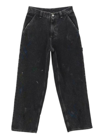 Women s Paint Splatter Wide Jeans Black - MAISON MARGIELA - BALAAN 1