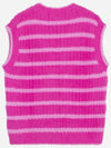 Jacquemus Fluffy Striped Pullover Vest Pink 225KN0692370 043 - JACQUEMUS - BALAAN 4