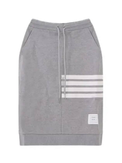 Women's 4-Bar Stripe Drawstring Skirt Grey - THOM BROWNE - BALAAN 2