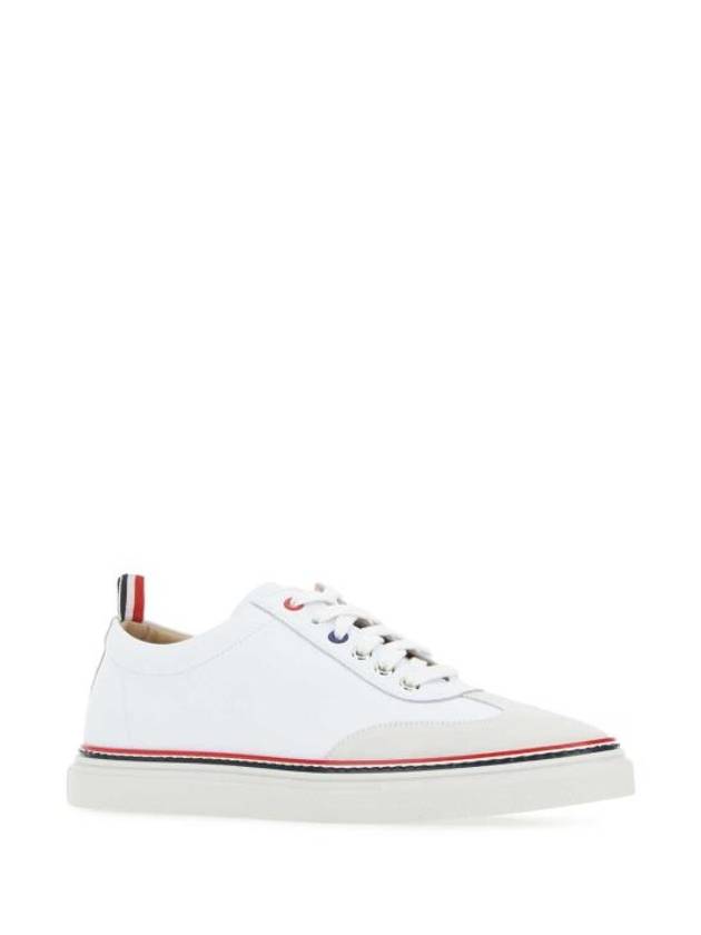 RWB Cupsole Rubber Calfskin Trainer Sneakers White - THOM BROWNE - BALAAN 3