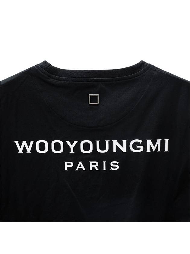 Back Logo T Shirt Black W241TS07708B - WOOYOUNGMI - BALAAN 3