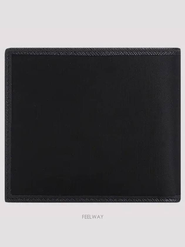 Triangle Logo Re-Nylon Half Wallet Black - PRADA - BALAAN 5