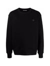 Men's Face Patch Sweatshirt Black - ACNE STUDIOS - BALAAN 3