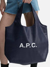 Ninon logo print tote bag navy - A.P.C. - BALAAN 6