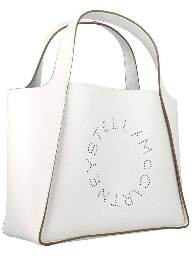 Logo Grainy Alter Matte Tote Bag White - STELLA MCCARTNEY - BALAAN 3