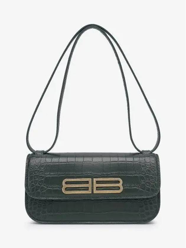 Gold BB Logo Shoulder Bag Green - BALENCIAGA - BALAAN 2