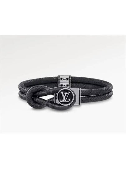 Loop It Monogram Bracelet Silver Black - LOUIS VUITTON - BALAAN 2