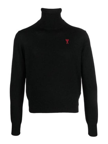 De Coeur Wool Turtleneck Black - AMI - BALAAN 1