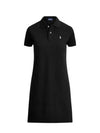 Women's Pony Logo Midi Dress Black - POLO RALPH LAUREN - BALAAN 2